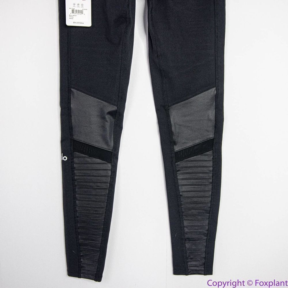 NEW Alo Yoga Women's High Waist Moto Legging in black, S - Picture 11 of 16
